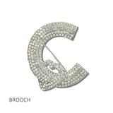 114697, PAVE RHINESTONE HEART CUTOUT BROOCH