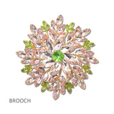 114708, SORORITY FLORAL RHINESTONE PIN BROOCH