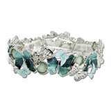 Enamel Butterfly Stretch Bracelet – Silver/Teal · BG5457TL_AJ 5