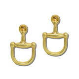 ER10495VG24K_TP 5 · Western D Ring Stud Earrings – 24K Gold Tone
