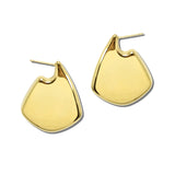Stainless Steel Shield Statement Earrings – Gold · SSE353G_IVY 5