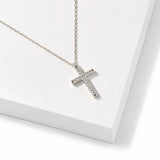 Trust In Gods Plan Pave CZ Cross Pendant Necklace – Silver · BMN00203 RHCRY 6
