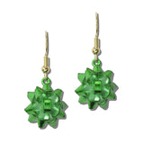 Christmas Gift Bow Drop Earrings – Gold/Green · EJ20262-2_JOY 6