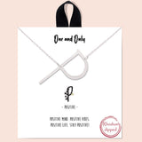 76992, RHODIUM DIPPED INITIAL NECKLACE