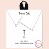 76992, RHODIUM DIPPED INITIAL NECKLACE