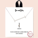76992, RHODIUM DIPPED INITIAL NECKLACE