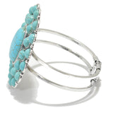 77612, WESTERN SQUASH BLOSSOM SEMI PRECIOUS STONE BRACELET