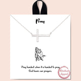 77717, SIDE CROSS NECKLACE