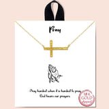 77717, SIDE CROSS NECKLACE