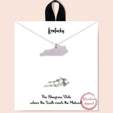 78337, KENTUCKY STATE MAP NECKLACE