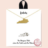 78337, KENTUCKY STATE MAP NECKLACE