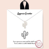 Dainty Cactus Necklace