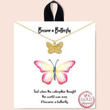 Butterfly Cubic Zirconia Necklace - view 2