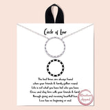 Gold Dipped, "circle of Love" Cubic Zirconia Round Necklace - view 2