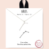 79381, CONSTELLATION NECKLACE/RHODIUM DIPPED