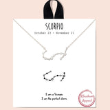 79381, CONSTELLATION NECKLACE/RHODIUM DIPPED