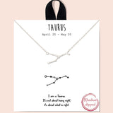 79381, CONSTELLATION NECKLACE/RHODIUM DIPPED