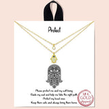 "protect" Dainty Double Layered Necklace - view 2