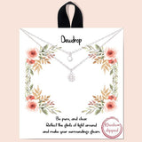 "dewdrop" Dainty Double Layered Necklace