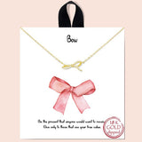 "bow" Pave Cubic Zirconia BOW TIE NECKLACE/18K Gold Dipped