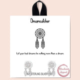 Dreamcatcher Stud Earring/rhodium Dipped
