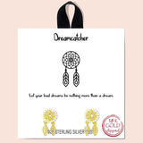 Dreamcatcher Stud Earring/rhodium Dipped - view 2