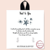 Star Cubic Zirconia Stud Earring/rhodium Dipped