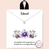 Teardrop Opal Necklace/rhodium Dipped