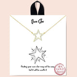 "own Star" Cubic Zirconia Pave Necklace