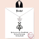 Bumble BEE Pave Cubic Zirconia Necklace