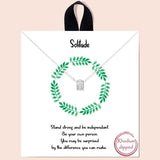 "solitude" Pave Cubic Zirconia Necklace