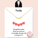 79738, "FRIENDSHIP" FIVE HEART NECKLACE