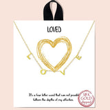 "love" Station Necklace