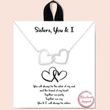 "sister, YOU & I" Hearts Necklace