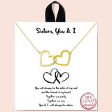 "sister, YOU & I" Hearts Necklace - view 2