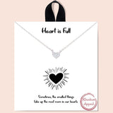 "heart IS Full" Cubic Zirconia Pave Necklace