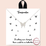 &quottransformation" Butterfly Necklace/rhodium Dipped