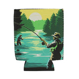 79812, FISHING MEN PAINTING WORK DRINK SLEEVE *12OZ