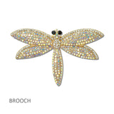 114695, PAVE RHINESTONE DRAGONFLY BROOCH