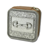 Engraved Western Leather Jewelry Box – Silver Burnished/Brown · SJ0139SBBR_SW 7