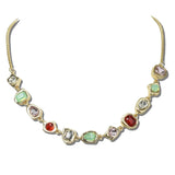 NW40512MU_WT 7 · Geometric Gem Bezel Collar Necklace – Gold/Multi
