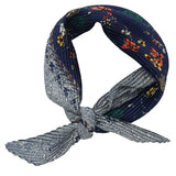 80423, FLORAL PLEATED BANDANA