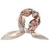 80423, FLORAL PLEATED BANDANA