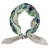 80423, FLORAL PLEATED BANDANA
