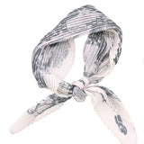 80424, FLORAL PLEATED BANDANA