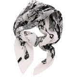 80424, FLORAL PLEATED BANDANA