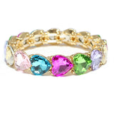 80451, HEART RHINESTONE STRETCH BRACELET