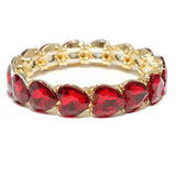 80451, HEART RHINESTONE STRETCH BRACELET