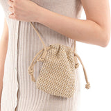 80537, RATTAN MINI CROSS BODY BAG