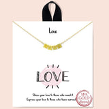 "love" Four Cube NECKLACE/18K Gold Dipped